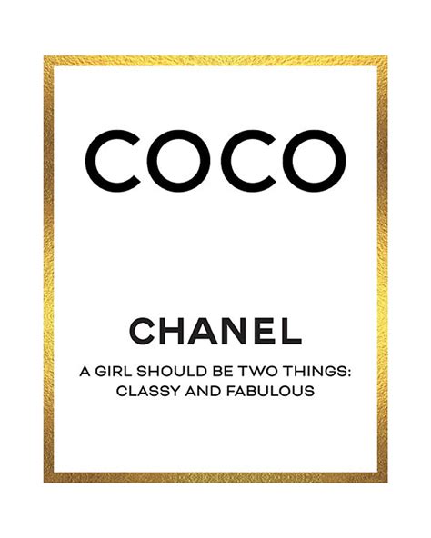 free coco chanel printables